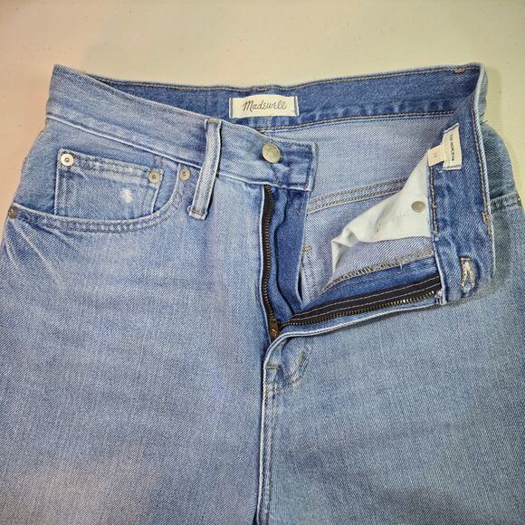 Madewell High Rise The Momjean in Gilford Wash Ripped Edition Women's Size 26‎ - Picture 4 of 8